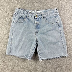 VTG Marithe Francois Girbaud Shorts Jorts Men 34 Blue Cut Off Distressed USA 90s